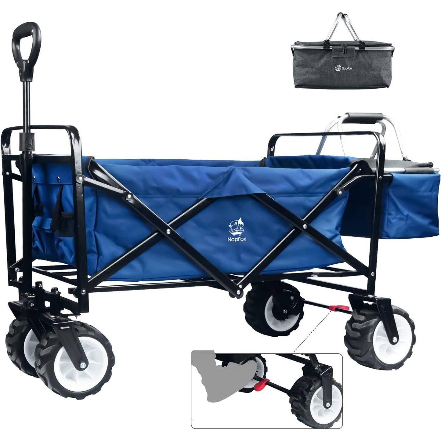 IFAST Collapsible Duty Wagon Cart Outdoor Beach Cart With Cooler Bag