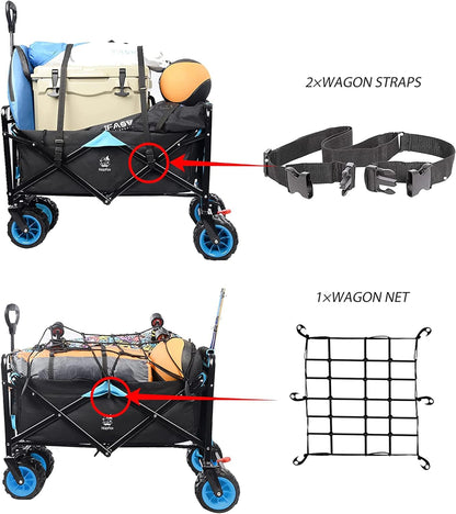 IFAST Collapsible Duty Wagon Cart Outdoor Beach Cart With Cooler Bag