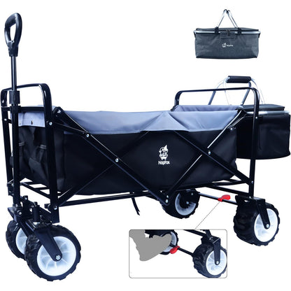 IFAST Collapsible Duty Wagon Cart Outdoor Beach Cart With Cooler Bag