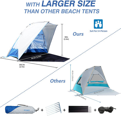 large size beach shelter tent